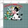 04-90 Термотрансфер Бычки Счастья в новом году, дтф 12х10см